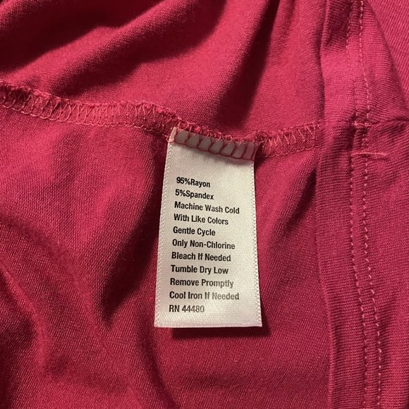 Girls Wonderly T-Shirt Dress Size Large Dark Pink Knee Length Comfy Short Sleeve - Picture 6 of 6